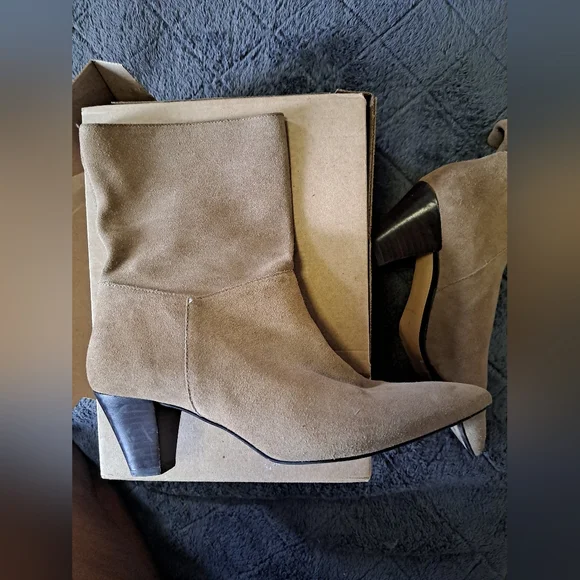 Zara Tan Leather/Suede Booties - Picture 3 of 3